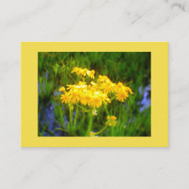 Reflektion av solrosblått Vatten Visitkort