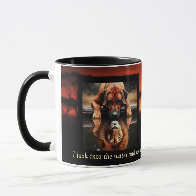 Reflektion av styrka Ridgeback Lion Mugg  (Vänster)