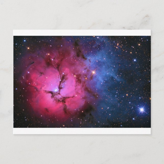 Reflektion av trifid-utsläpp Nebula M20 NGC 6514 Vykort (Framsida)