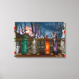 Reflektion | Färgglas Vas i fönsterfyllning Canvastryck