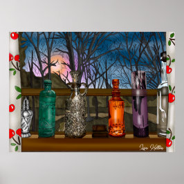 Reflektion | Färgglas Vas i fönsterfyllning Poster