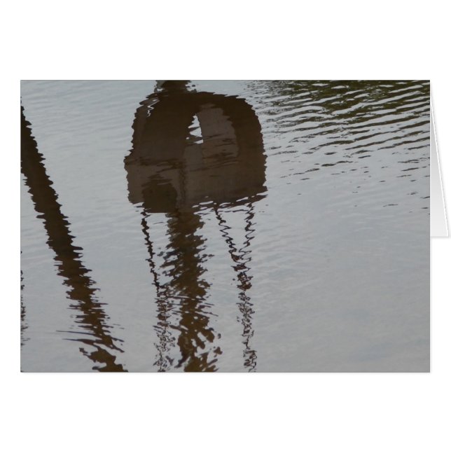Reflektion i Flash Flood Vatten Hälsningskort (Framsidan Horizontal)