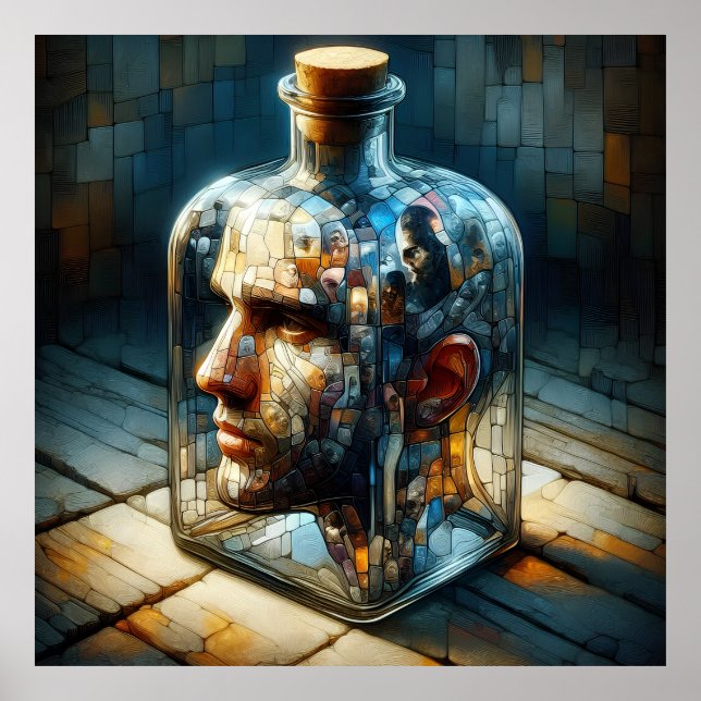 Reflektion i glaset poster (Framsidan)