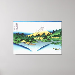 Reflektion i Sjö Misaka i provinsen Kai Canvastryck