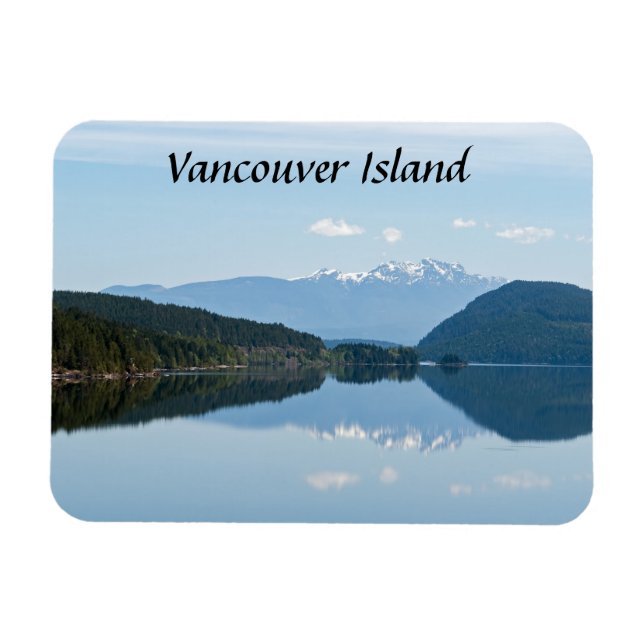 Reflektion i Sjö-Vancouver Island, Kanada Magnet (Horisontell)