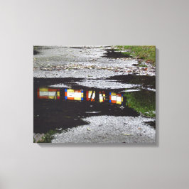 Reflektion i Tabernacle-fönstret - Martha's Vineya Canvastryck