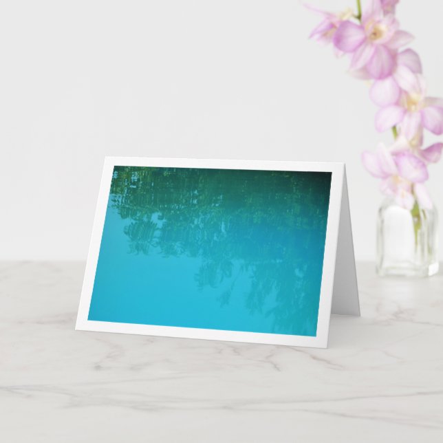 Reflektion i träd i Bassäng Kort (Orkide)