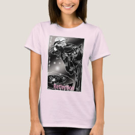 Reflektion – Japansk svart-vit silkscreenutskrift T Shirt