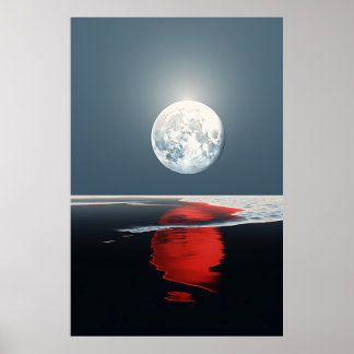 Reflektion Måne Poster