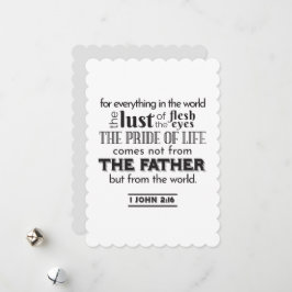 Reflektion mot andlig - 1 John 2:16 Julkort