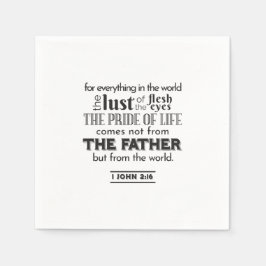 Reflektion mot andlig - 1 John 2:16 Pappersservett