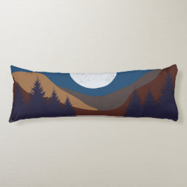 Reflektion över Abstrakten Landskapet Måne i Kroppskudde