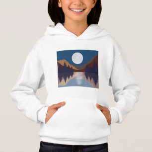 Reflektion över Abstrakten Landskapet Måne i T Shirt