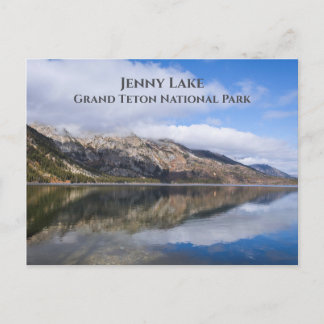 Reflektion över Jenny Sjö Grand Teton nationalpark Vykort
