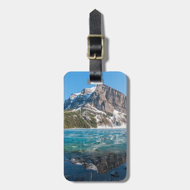 Reflektion över Sjö Louise - Banff NP, Kanada Bagagebricka (Vertikal Framsida)