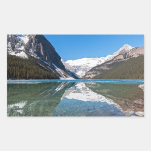 Reflektion över Sjö Louise - Banff NP, Kanada Rektangulärt Klistermärke