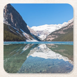 Reflektion över Sjö Louise - Banff NP, Kanada Underlägg Papper Kvadrat