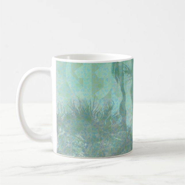 Reflektion över vintage Träd Vatten Kaffemugg (Vänster)