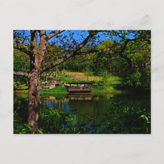 Reflektion över vykortet Sjö Vykort