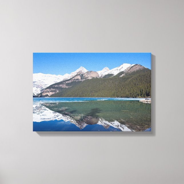 Reflektion på Lake Louise - Banff NP, Kanada Canvastryck (Framsida)