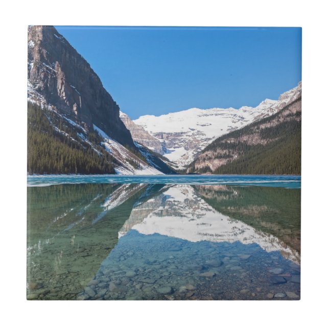 Reflektion på Lake Louise - Banff NP, Kanada Kakelplatta (Framsidan)