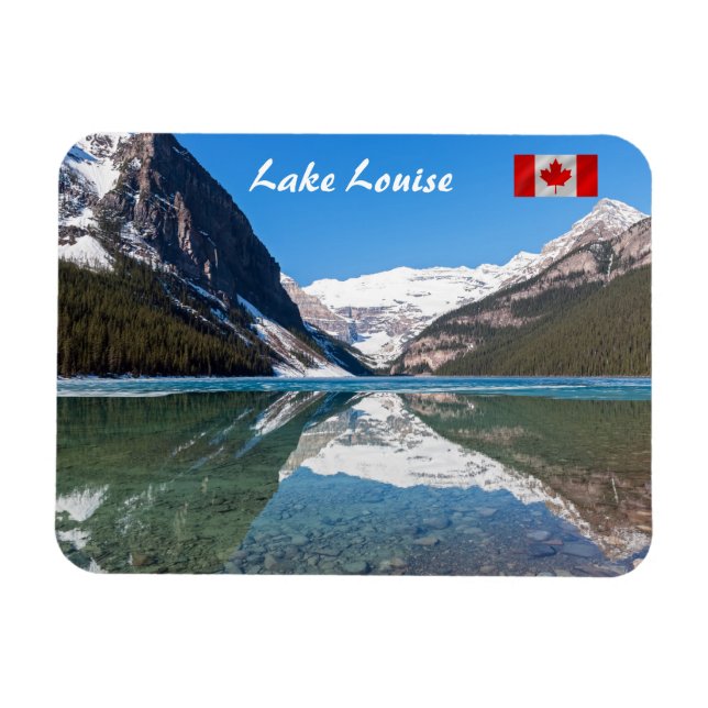 Reflektion på Lake Louise - Banff NP, Kanada Magnet (Horisontell)