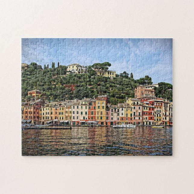 Reflektion på romsk Portofino - 11 x 14 - 252 pc Pussel (Horisontell)