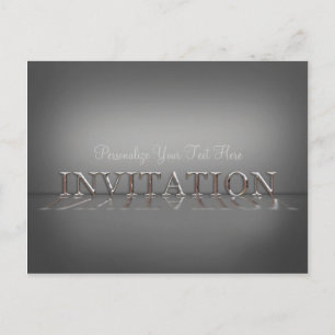 Reflektion Spegel-inbjudan Grått Inbjudan Vykort