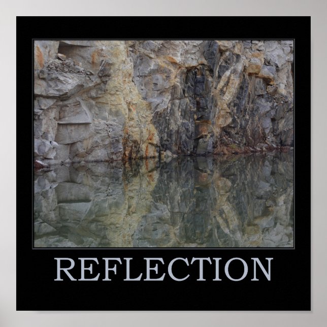 Reflektion Sten Wall Vatten 1 inspiration Poster (Framsidan)