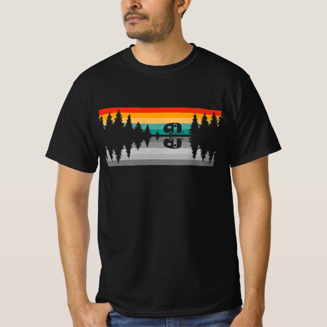 Reflektion utomhus Campingapparat RV Motorhem T Shirt (Framsida)