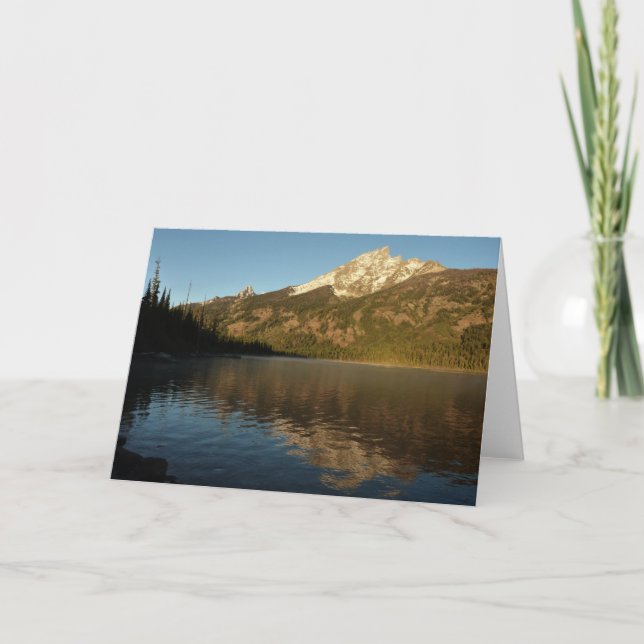 Reflektion vid Jenny Lake I Kort (Framsida)