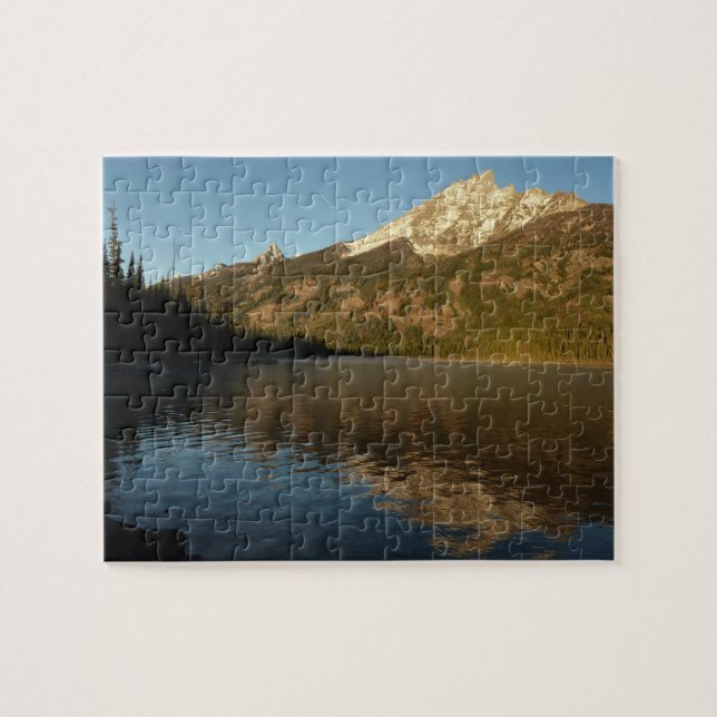 Reflektion vid Jenny Lake I Pussel (Horisontell)