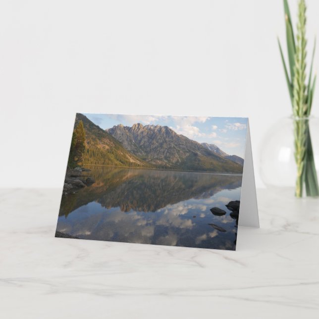 Reflektion vid Jenny Lake II Kort (Framsida)