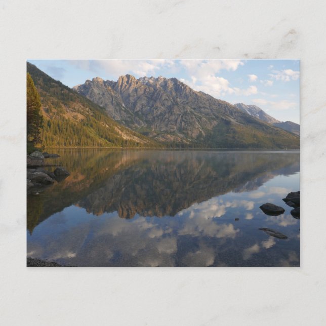 Reflektion vid Jenny Lake II Vykort (Framsida)
