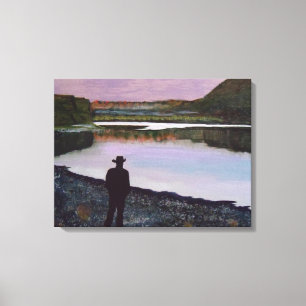 "Reflektion vid Missouri River" Canvastryck