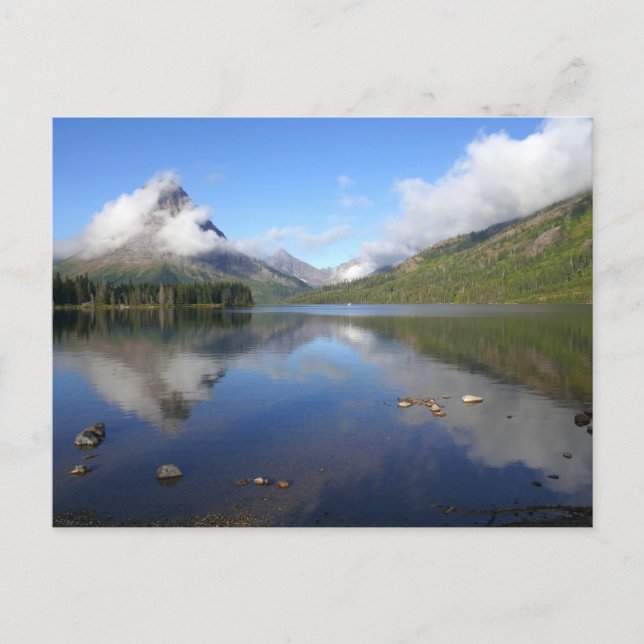 Reflektion vid Two Medicine Lake Vykort (Framsida)