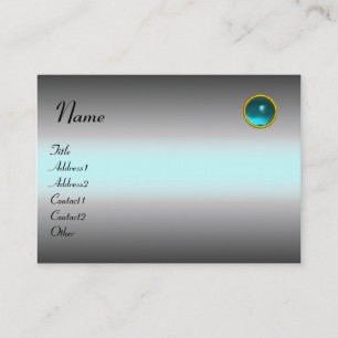 REFLEKTIONER AQUAMARINE MONOGRAM, grått-vita Visitkort