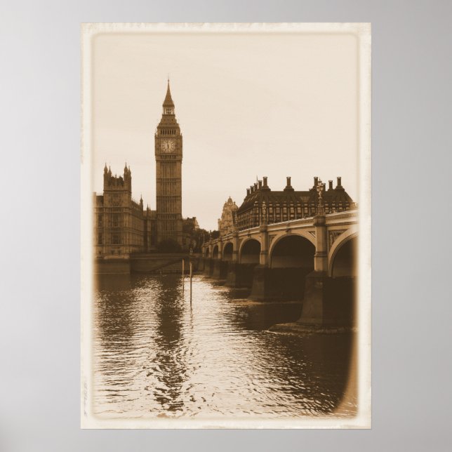 Reflektioner av Big Ben Poster (Framsidan)