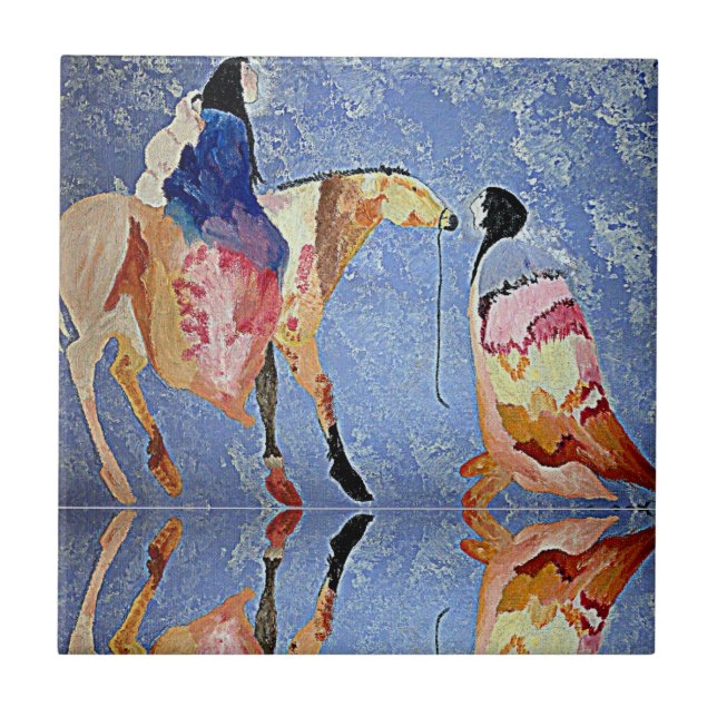 REFLEKTIONER AV NATIVA AMERIKANER KAKELPLATTA (Framsidan)