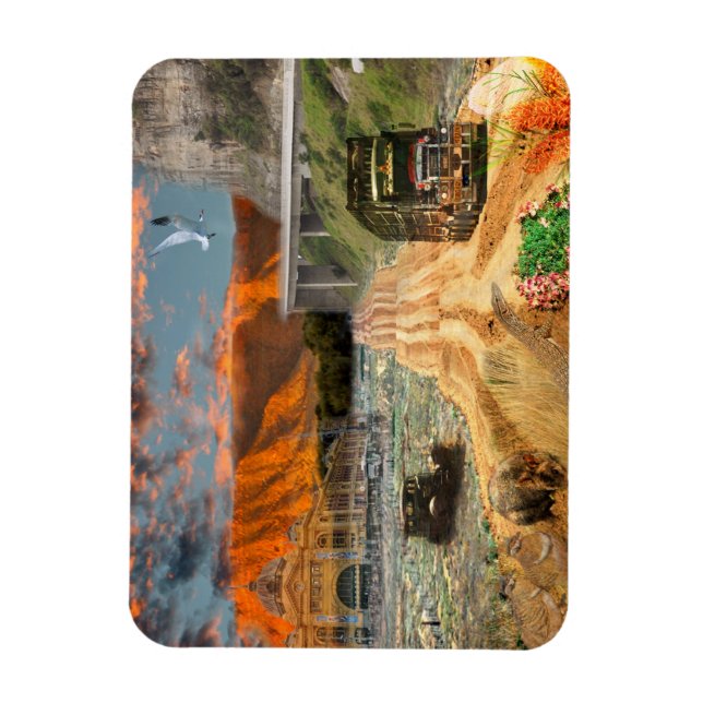 REFLEKTIONER AV OZ Oodnadatta Track Magnet (Vertikal)