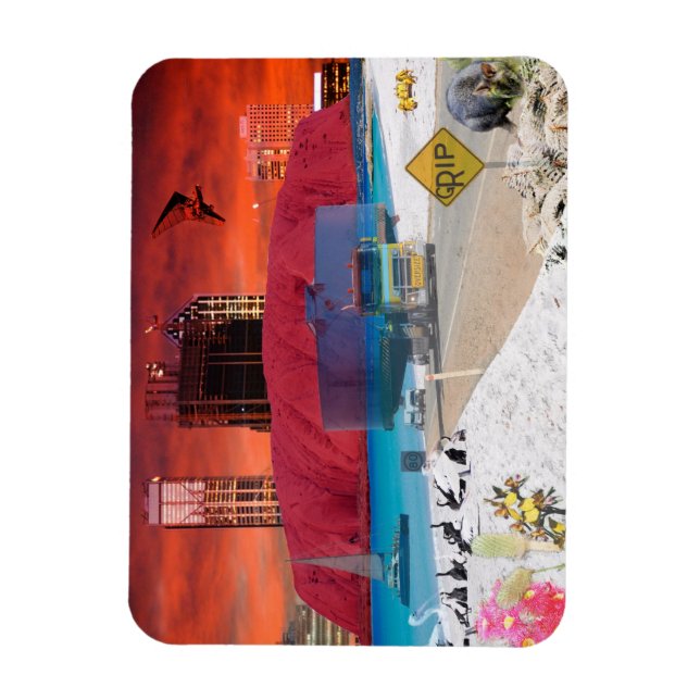 REFLEKTIONER AV OZ ULURU Ayers Sten Magnet (Vertikal)