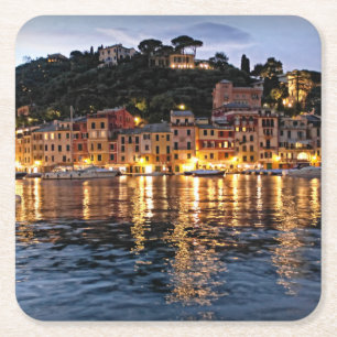 Reflektioner av romsk Portofino, Underlägg Italien Papper Kvadrat