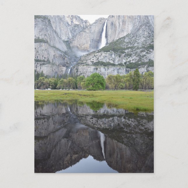 Reflektioner av Yosemite Falls Vykort (Framsida)