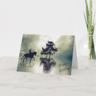 Reflektioner Dressage Stormy Weather Horse Birthda Kort