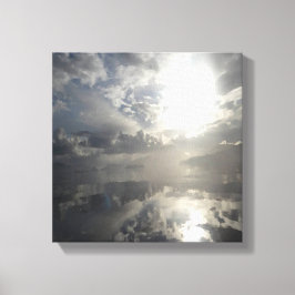 Reflektioner efter Sjölandskapet Storm - Abstrakt Canvastryck