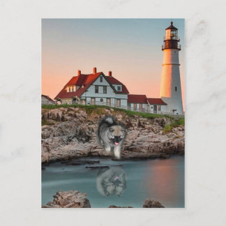 Reflektioner för fyr vykort