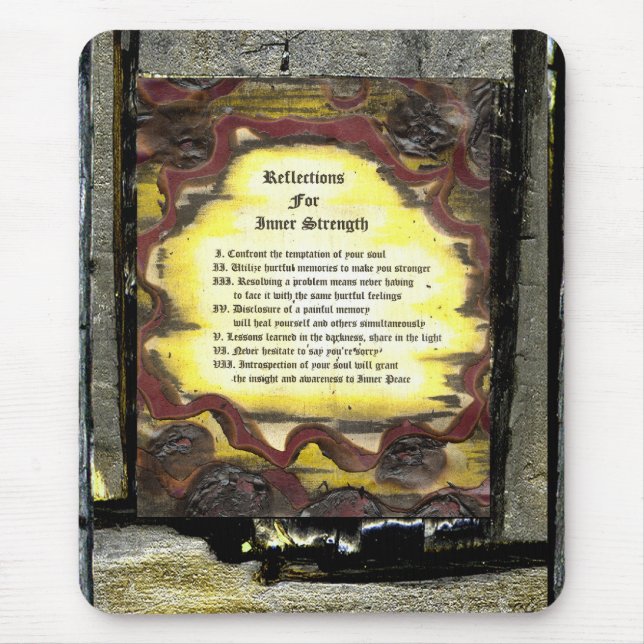 Reflektioner för inre styrka musmatta (Framsidan)