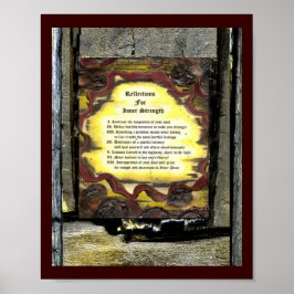 Reflektioner för inre styrka poster