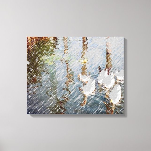 Reflektioner från anka canvastryck (Framsida)