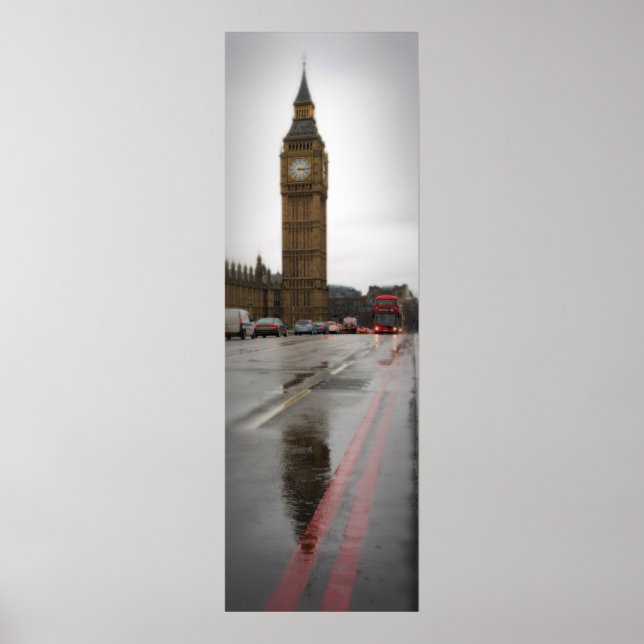 Reflektioner från Big Ben - London Poster (Framsidan)